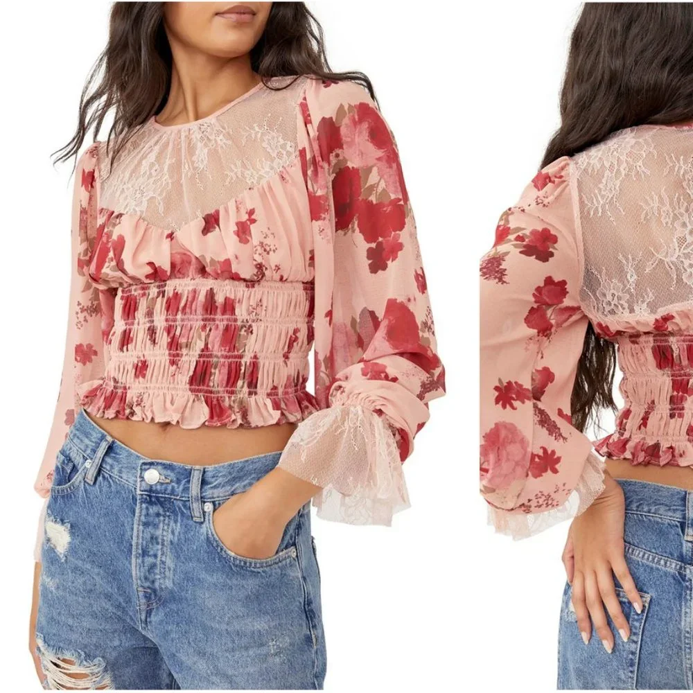 NWT Free people Daphne Blouse